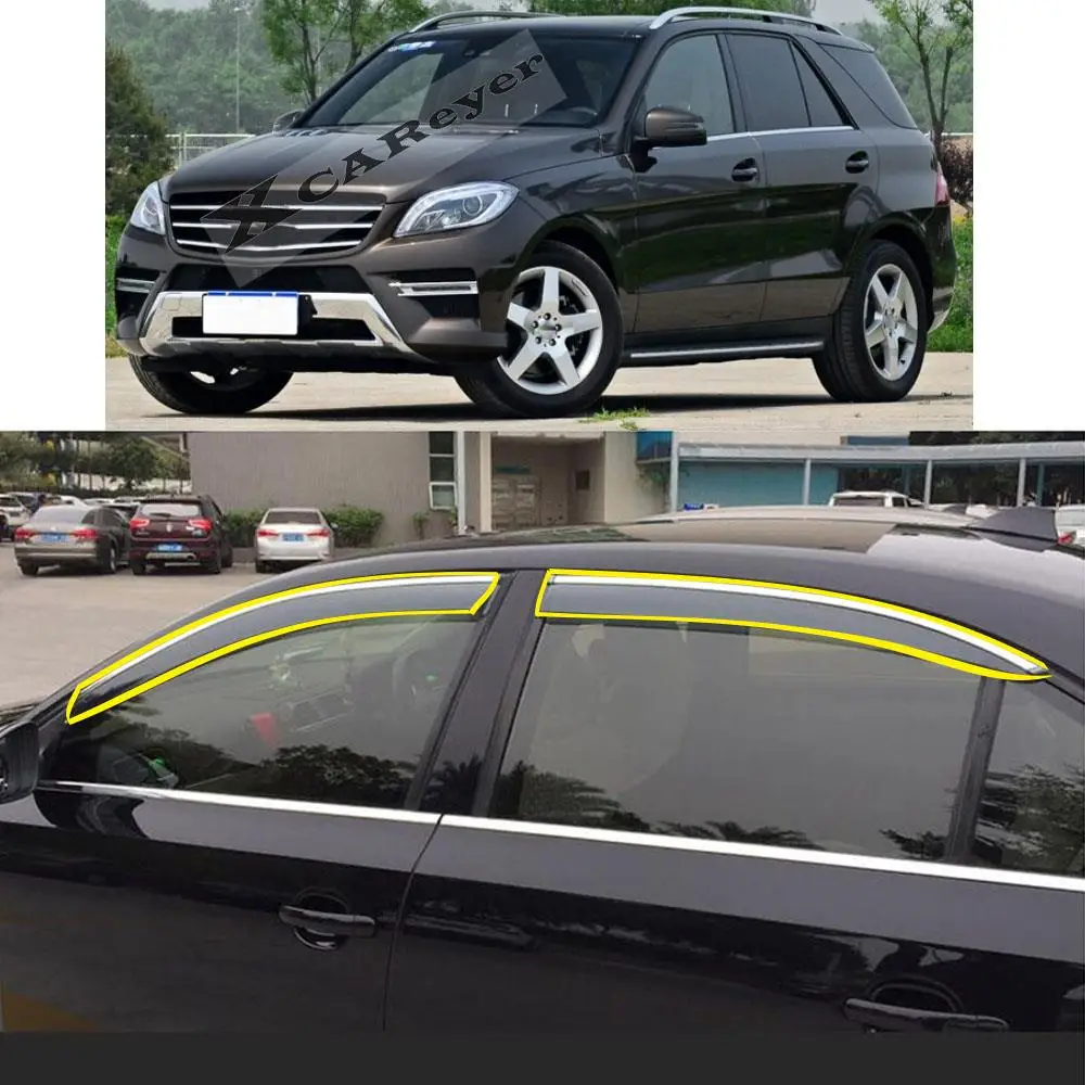 Car Sticker Plastic Window Glass Wind Visor Rain/Sun Guard Vent Deflectors For Benz ML 320 350 400 550 W166 W164 2012-2015
Car Sticker Plastic Window Glass Wind Visor Rain/Sun Guard Vent Deflectors For Benz ML 320 350 400 550 W166 W164 2012-2015