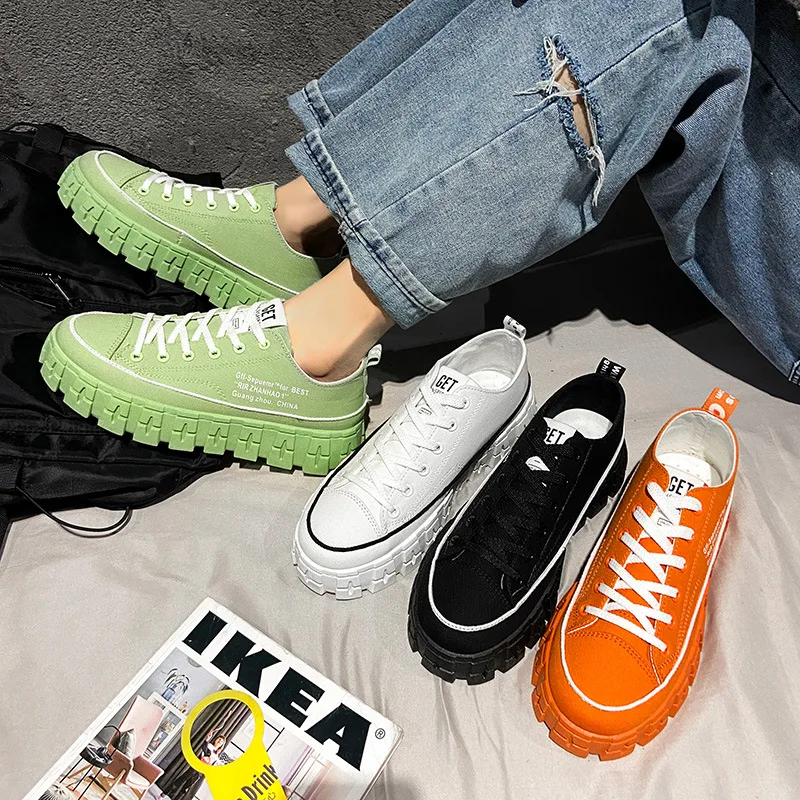 Men Comfortable Platform Sports Shoes Casual Shoes Male Green Solid Color Heighten Shoes Couple Man Sneakers New Summer autumn
Men Comfortable Platform Sports Shoes Casual Shoes Male Green Solid Color Heighten Shoes Couple Man Sneakers New Summer autumn