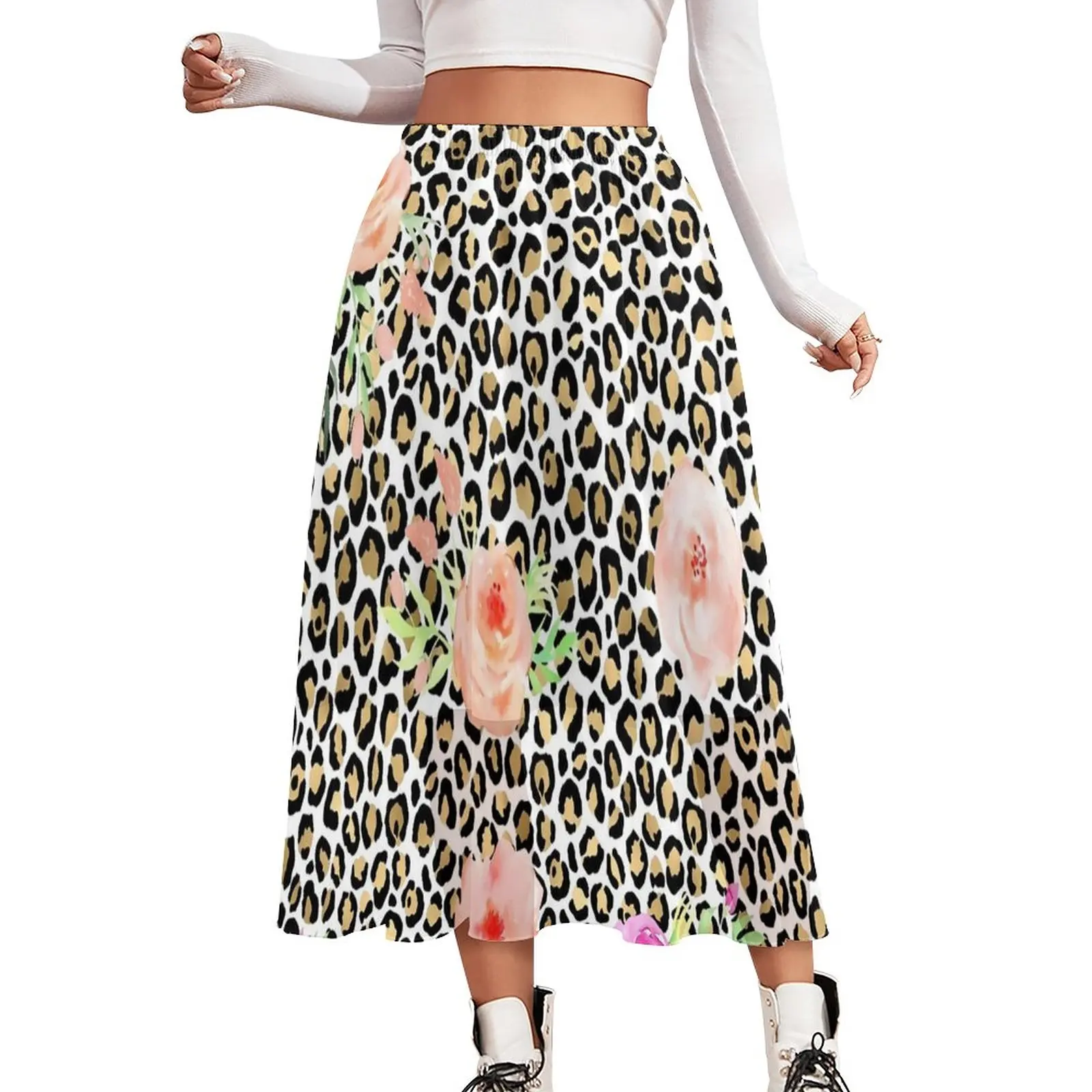 Floral Leopard Gold Skirt Pink Peach Print Beach Boho Skirts High Waist Design Aesthetic A-line Skirt Large Size
Floral Leopard Gold Skirt Pink Peach Print Beach Boho Skirts High Waist Design Aesthetic A-line Skirt Large Size