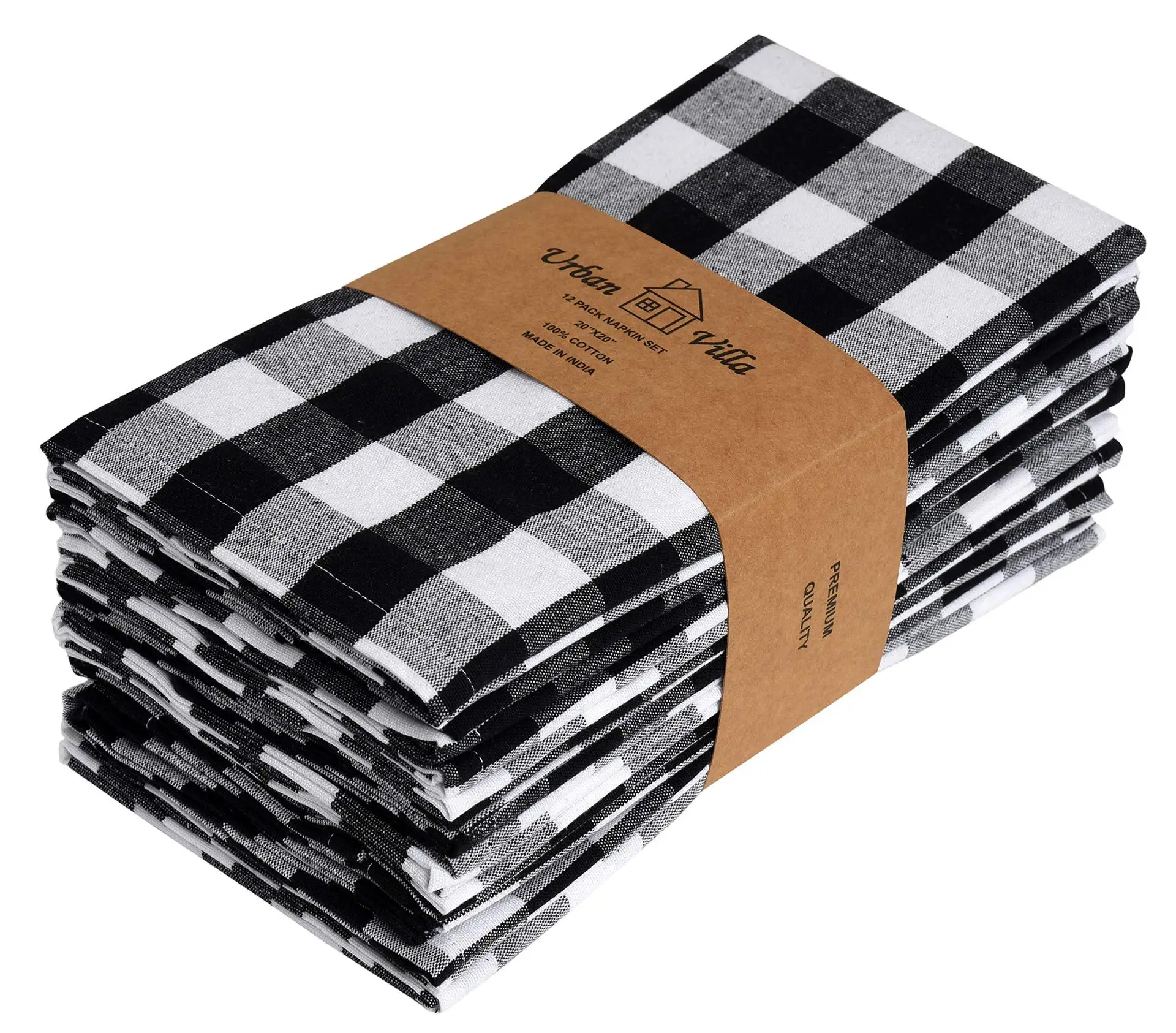 6pcs Classic White Black Plaid Table Napkins 18inch*18inch Cotton Christmas Decoration Cloth Napkins Hotel Dinner Table Decor
6pcs Classic White Black Plaid Table Napkins 18inch*18inch Cotton Christmas Decoration Cloth Napkins Hotel Dinner Table Decor