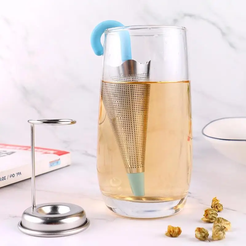 Cute Tea Infuser Strainers Umbrella Shape Tea Filter Silicone Stainless Steel Herbal Spice Char Strainers Teaware Kitchen Tool
Cute Tea Infuser Strainers Umbrella Shape Tea Filter Silicone Stainless Steel Herbal Spice Char Strainers Teaware Kitchen Tool