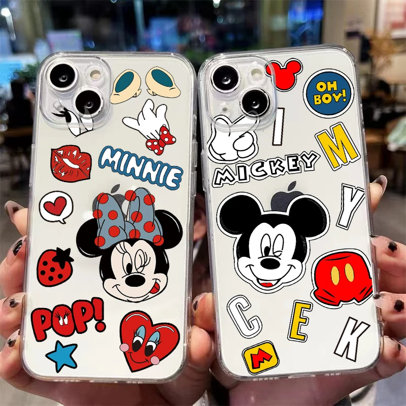 Disney Cute Mickey Minnie For iPhone 13 12 Pro Max Mini 11 Pro X XR XS Max 6 6S 7 8 Plus Se2 Clear Phone Case Shell Carcasa 
Disney Cute Mickey Minnie For iPhone 13 12 Pro Max Mini 11 Pro X XR XS Max 6 6S 7 8 Plus Se2 Clear Phone Case Shell Carcasa
