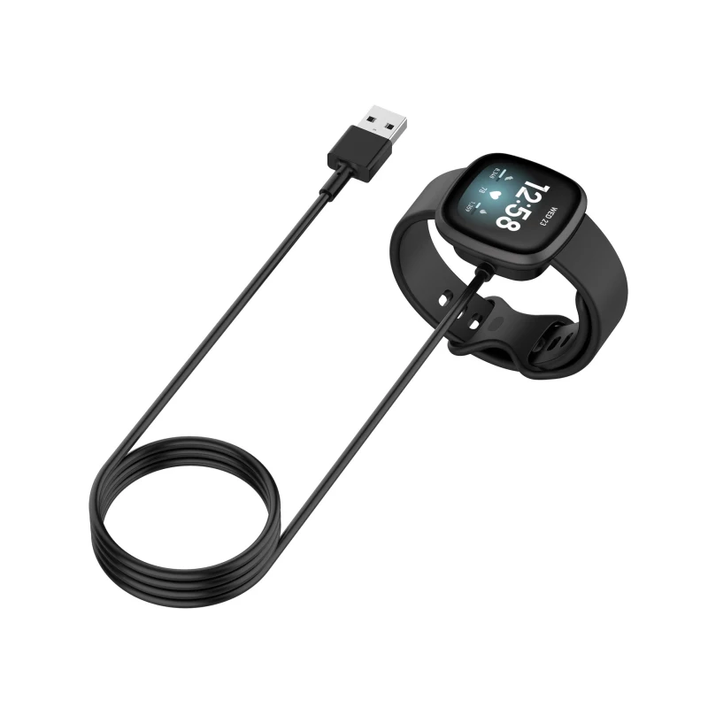 

Зарядное устройство для умных часов, зарядная док-станция для умных часов Fitbit Верс 3, зарядный кабель для умных часов, USB зарядная подставка для зарядного устройства Fitbit Sense