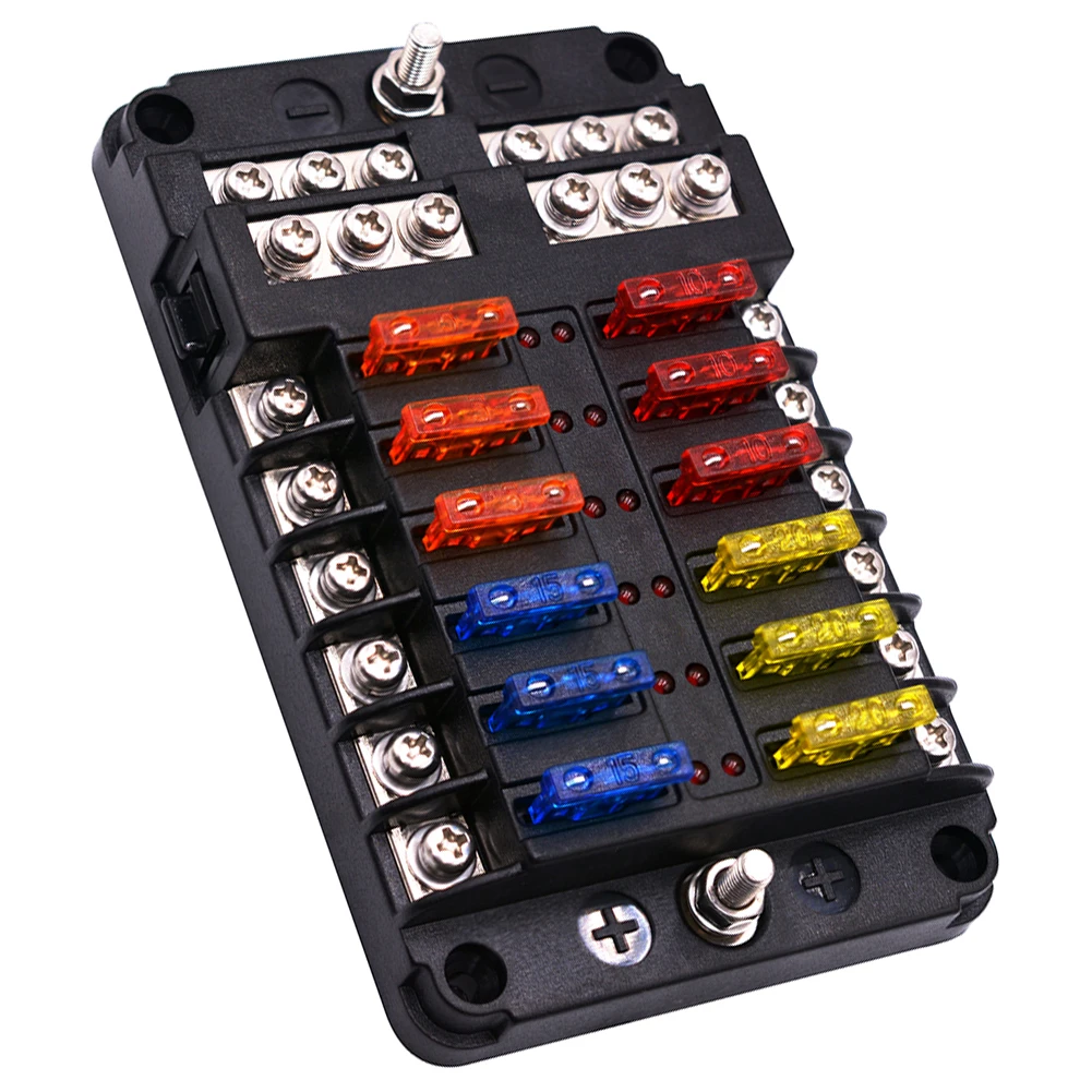 Держатель блока предохранителей с 12 контактами светодиодный индикатор авто морской 12 В 32 В водонепроницаемый для автомобилей лодок лодок автодомов автоспорта
Держатель блока предохранителей с 12 контактами светодиодный индикатор авто морской 12 В 32 В водонепроницаемый для автомобилей лодок лодок автодомов автоспорта