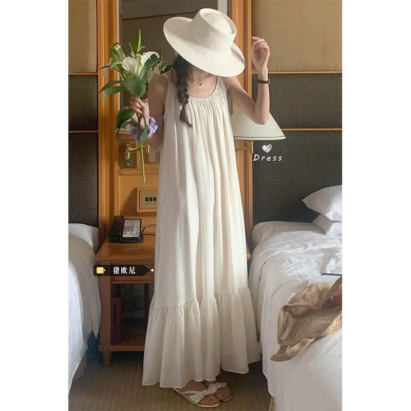 2022 New Arrival Summer Women Dresses Korean Chic Spaghetti Strap Chiffon Beach Style Dress Japanese Sweet A-Line Dresses
2022 New Arrival Summer Women Dresses Korean Chic Spaghetti Strap Chiffon Beach Style Dress Japanese Sweet A-Line Dresses