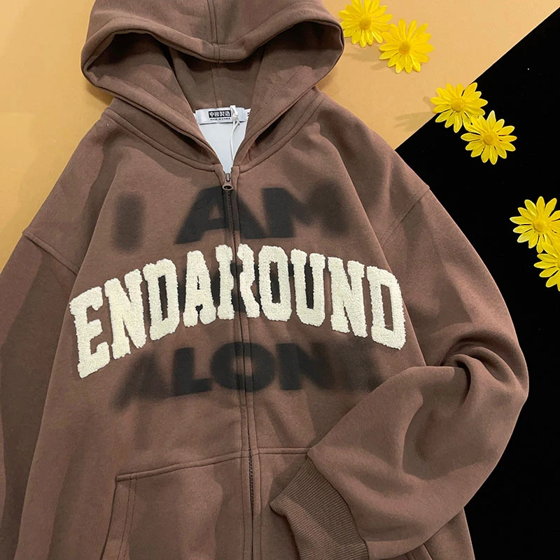 Vintage Streetwear Thin Zip Up Hoodies Women Men Letter Flock Towel Embroidery Hoodies Hip Hop Hooded Sweatshirts Y2k Clothes
Vintage Streetwear Thin Zip Up Hoodies Women Men Letter Flock Towel Embroidery Hoodies Hip Hop Hooded Sweatshirts Y2k Clothes