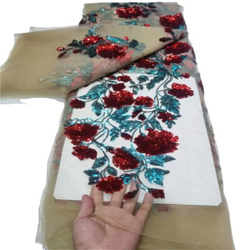 Multicolor Fashion Sequence African Lace Fabric 5 Yards High Quality Wedding Dress Sequins Embroidery Nigerian Lace Fabric
Multicolor Fashion Sequence African Lace Fabric 5 Yards High Quality Wedding Dress Sequins Embroidery Nigerian Lace Fabric