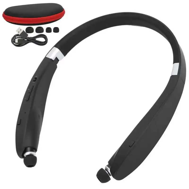 Беспроводная стерео гарнитура Bluetooth 5 0 телескопические складные спортивные