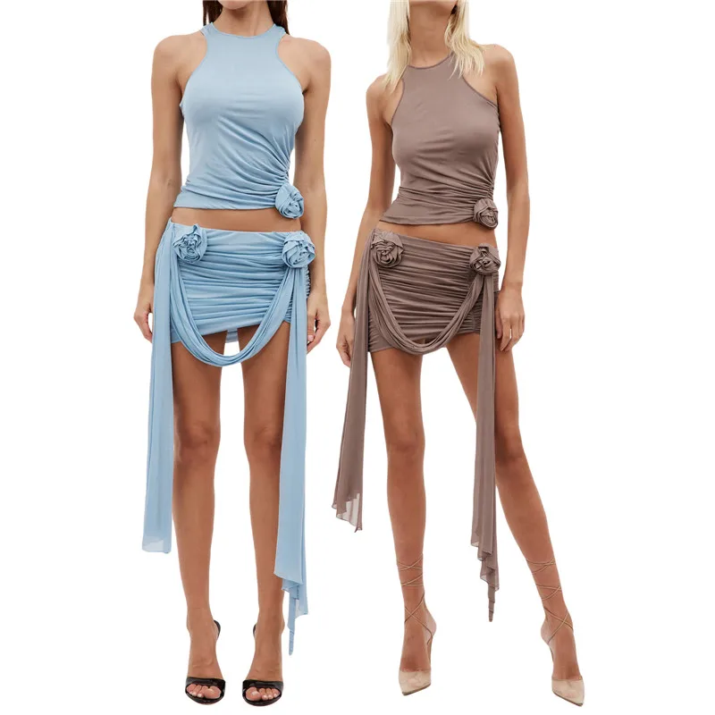 Women Ruffle 2 Piece Skirt Sets Y2k Sheer Mesh Crop Top Bodycon Mini Short Skirt Fringed Tassels Suit for Summer Vintage 2000s
Women Ruffle 2 Piece Skirt Sets Y2k Sheer Mesh Crop Top Bodycon Mini Short Skirt Fringed Tassels Suit for Summer Vintage 2000s