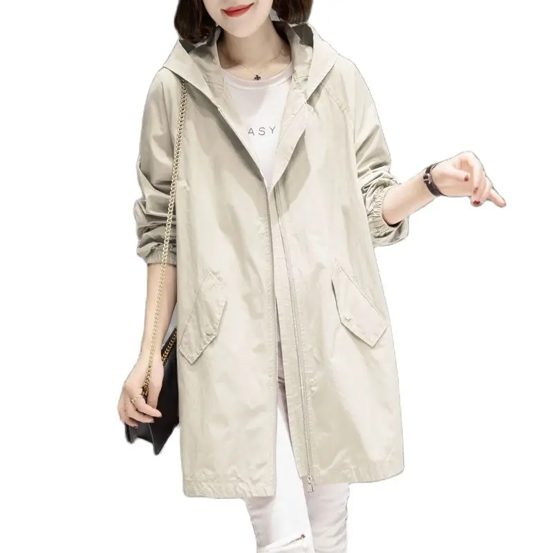 Ветровка женская средней длины, свободная куртка в Корейском стиле, пальто на молнии с капюшоном и прострочкой контрастных цветов, осень 2022
Ветровка женская средней длины, свободная куртка в Корейском стиле, пальто на молнии с капюшоном и прострочкой контрастных цветов, осень 2022