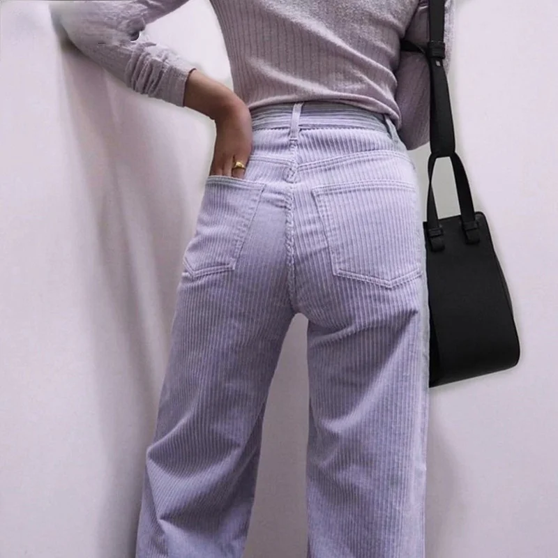 Fashion Corduroy Wide Leg Pants Women High Waist Spring Texture Casual Long Sports Pants Zipper Street Pants Women 2021 New
Fashion Corduroy Wide Leg Pants Women High Waist Spring Texture Casual Long Sports Pants Zipper Street Pants Women 2021 New