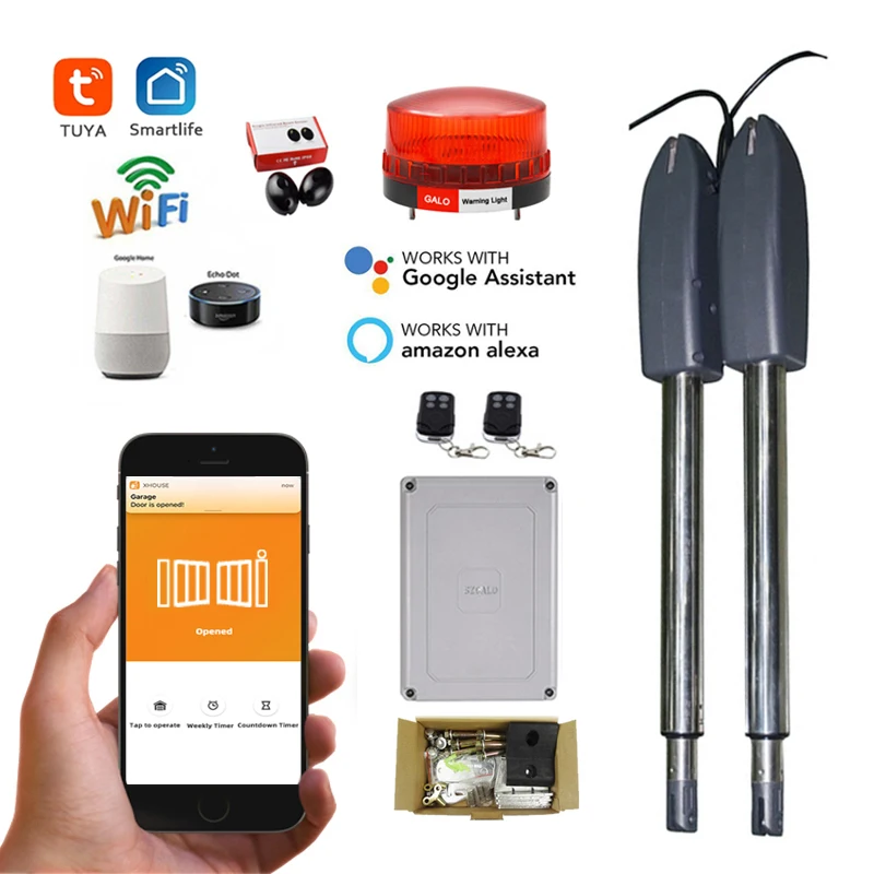 WiFi Controls PKM C02 Heavy-Duty Solar Dual Automatic Gate Opener Kit for Swing Gates Up to 16 Feet (ft.) 880 LBS Universal Gate
WiFi Controls PKM C02 Heavy-Duty Solar Dual Automatic Gate Opener Kit for Swing Gates Up to 16 Feet (ft.) 880 LBS Universal Gate