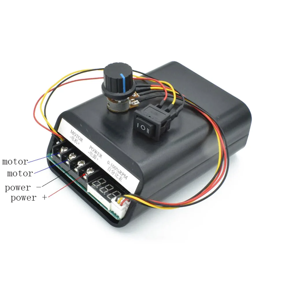 Контроллер скорости двигателя постоянного тока с ШИМ, 60 А, цифровой дисплей CW CCW 0–100 Регулируемый привод постоянного тока 10 В ~ 55 В, регулятор заднего и обратного двигателя
Контроллер скорости двигателя постоянного тока с ШИМ, 60 А, цифровой дисплей CW CCW 0–100 Регулируемый привод постоянного тока 10 В ~ 55 В, регулятор заднего и обратного двигателя