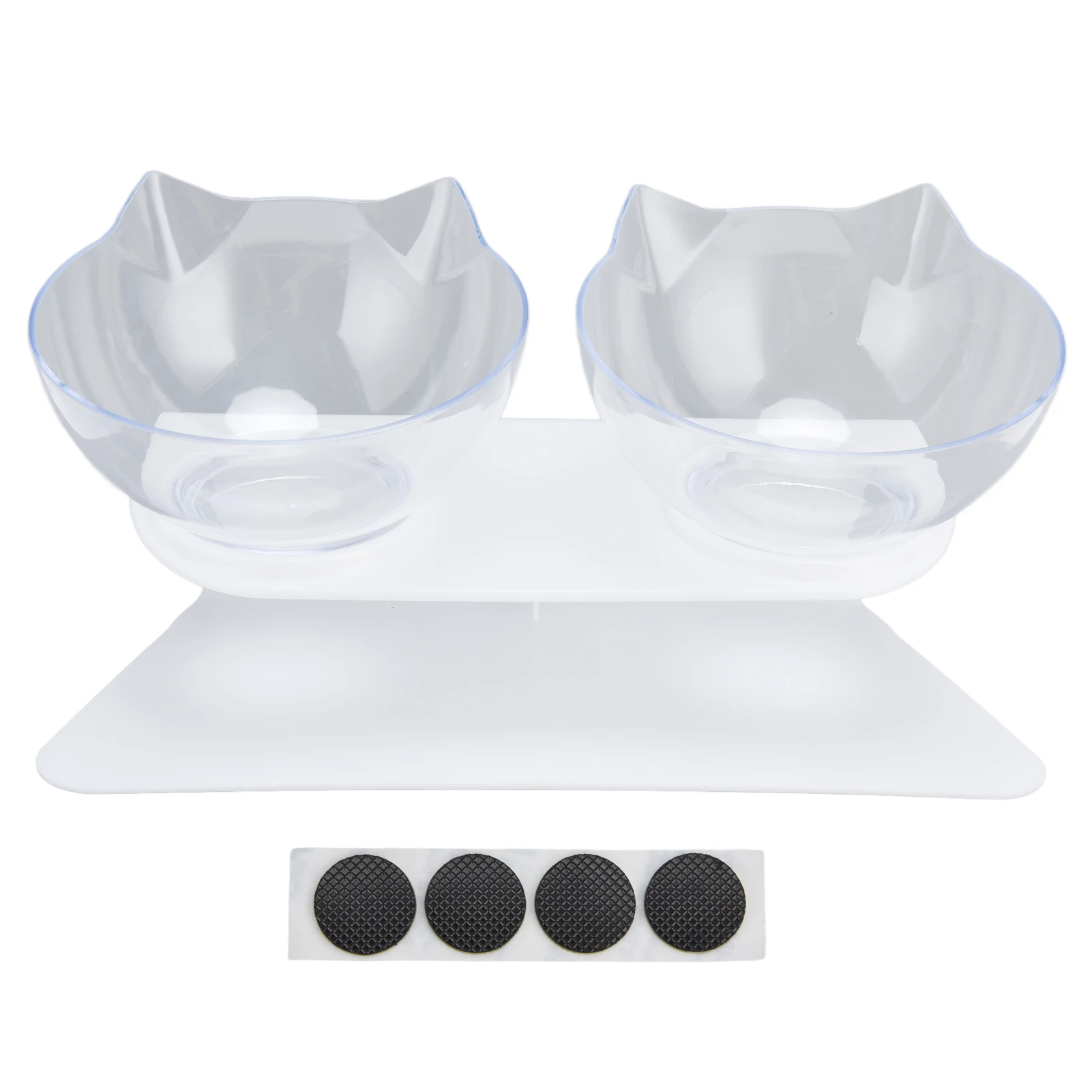 15° Inclined Cat Double Bowl Neck Guard Pet Feeding Bowl for Home Pet Shop Living RoomWhite Base + Transparent Bowl
15° Inclined Cat Double Bowl Neck Guard Pet Feeding Bowl for Home Pet Shop Living RoomWhite Base + Transparent Bowl