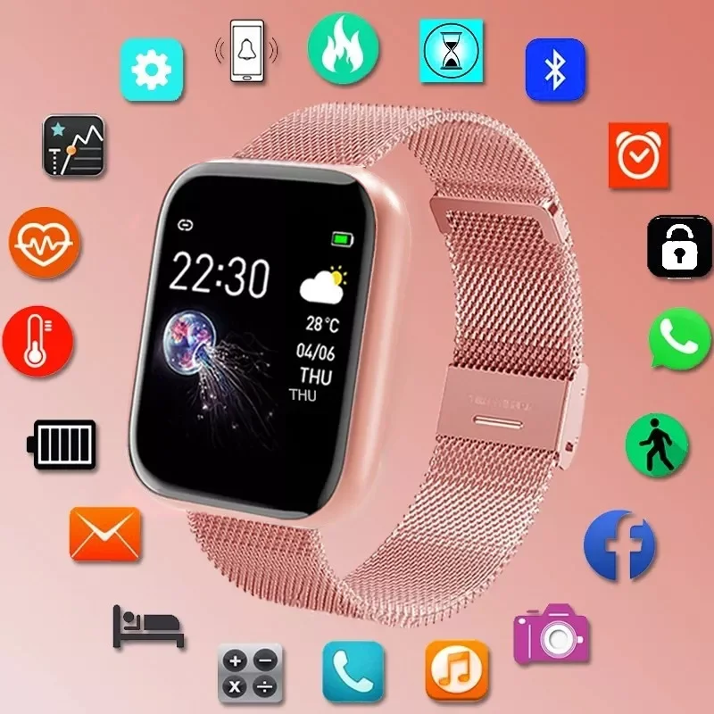 Smart Watch for Women Men Fitness Tracker Square Smartwatch Electronics Sport Wrist Watch For Android IOS Reloj Inteligente
Smart Watch for Women Men Fitness Tracker Square Smartwatch Electronics Sport Wrist Watch For Android IOS Reloj Inteligente