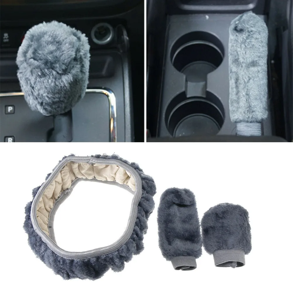 3Pcs Soft Warm Plush Wool Steering Wheel Cover Winter Fluffy Car Accessory Grey Auto Parts Switch Interior Decoration Parts
3Pcs Soft Warm Plush Wool Steering Wheel Cover Winter Fluffy Car Accessory Grey Auto Parts Switch Interior Decoration Parts