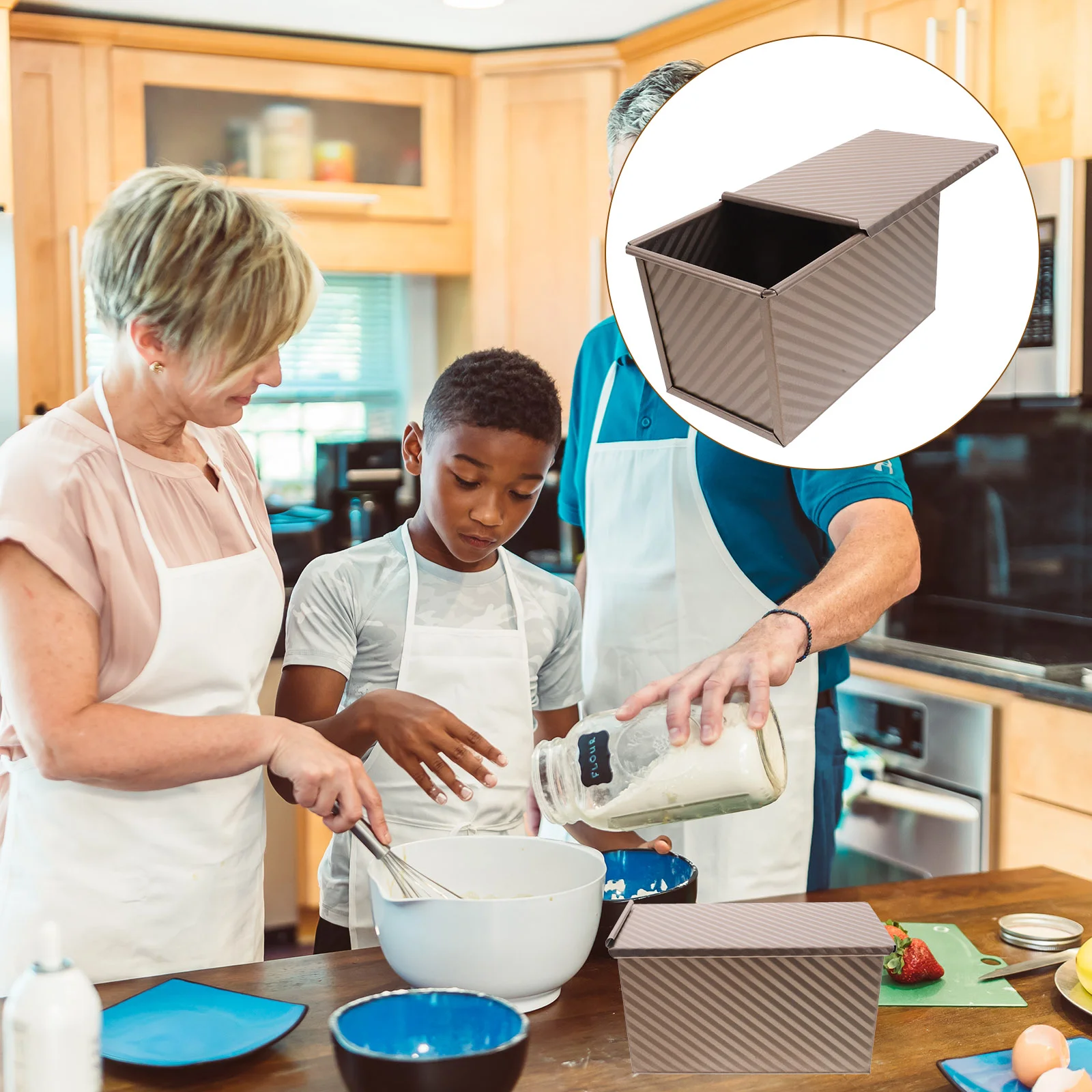 Loaf Pan with Lid Bread Baking Mould Cake Toast Nonstick Carbon Steel Bread Pan Loaf Pan Bread Mould Kitchen Baking Tools
Loaf Pan with Lid Bread Baking Mould Cake Toast Nonstick Carbon Steel Bread Pan Loaf Pan Bread Mould Kitchen Baking Tools