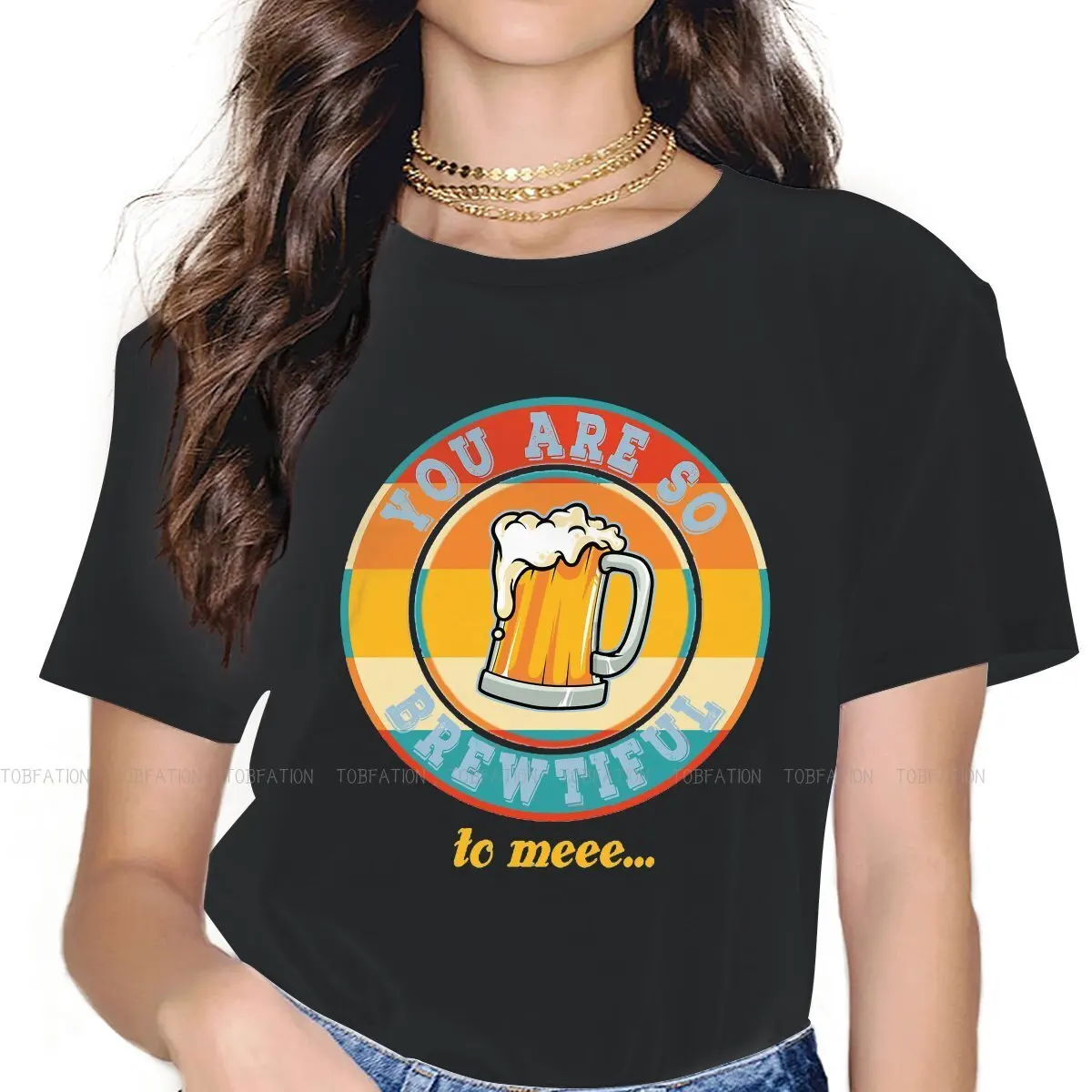 Женская футболка с надписью хлеб женская You Are So Brewtiful To Me Lover модная свободная 5XL |
