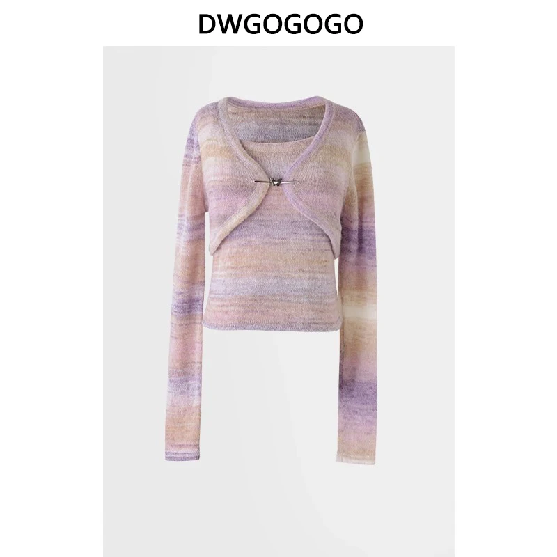 Two-piece T-shirt Long Sleeve Halter Tops Knit Slim Sweater Tops Women Autumn Sexy Female Tee Tops
Two-piece T-shirt Long Sleeve Halter Tops Knit Slim Sweater Tops Women Autumn Sexy Female Tee Tops