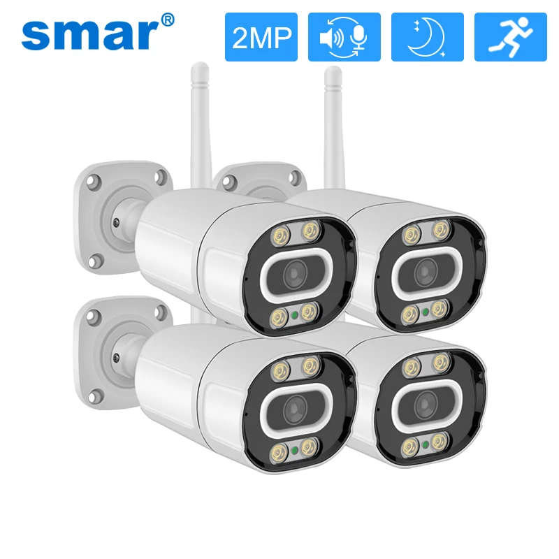 Smar 4PCS/LOT Bullet Camera Two-way Audio Outdoor 1080P WiFi Survalance Full Color Night Vision IP Camera Security CCTV ICsee
Smar 4PCS/LOT Bullet Camera Two-way Audio Outdoor 1080P WiFi Survalance Full Color Night Vision IP Camera Security CCTV ICsee