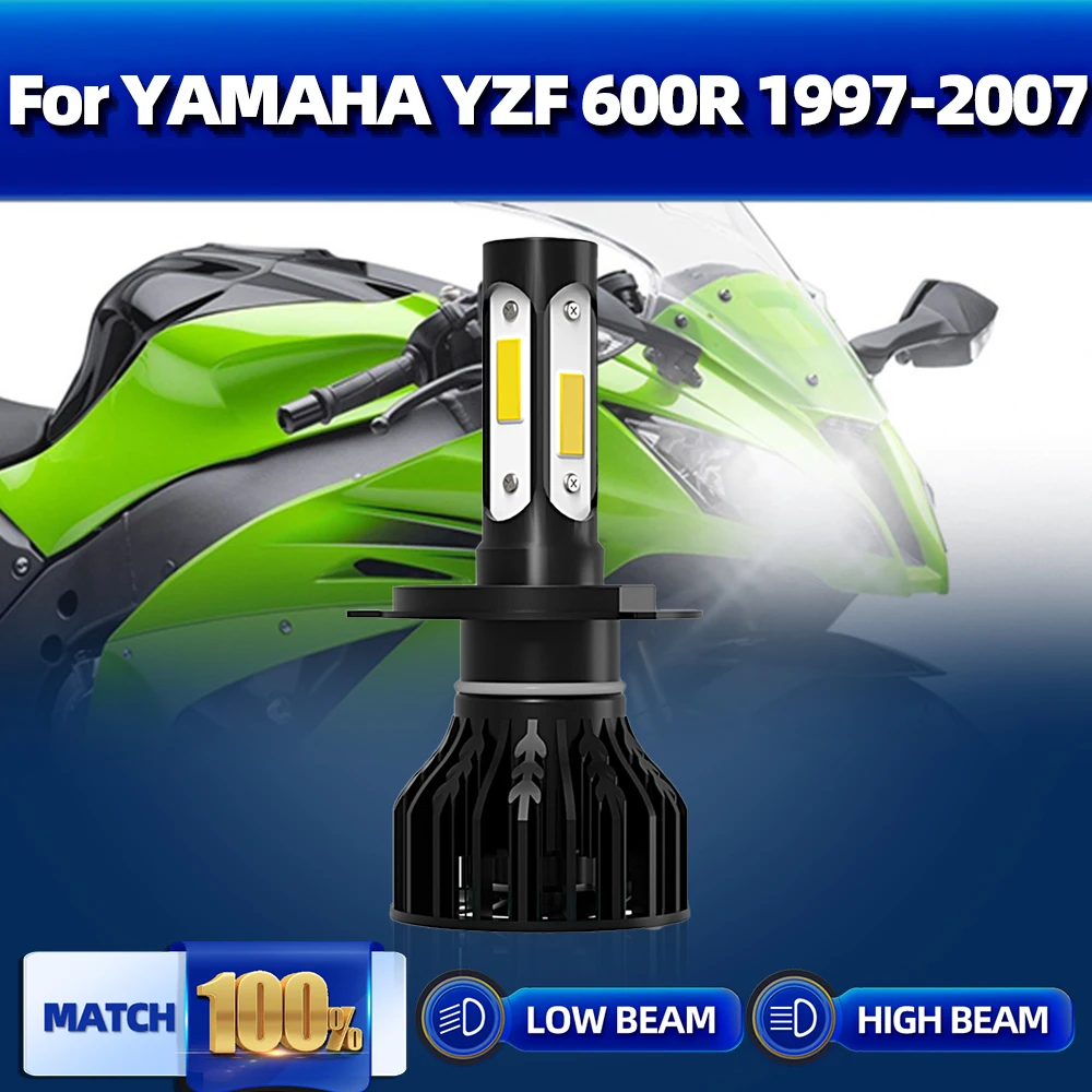 1PCS Motorcycle Headlight Bulbs H4 LED Light 12V 6000K Motorbike Lamp For YAMAHA YZF 600R 1997-2002 2003 2004 2005 2006 2007
1PCS Motorcycle Headlight Bulbs H4 LED Light 12V 6000K Motorbike Lamp For YAMAHA YZF 600R 1997-2002 2003 2004 2005 2006 2007