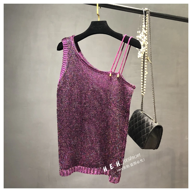 Новинка, летняя камисоль Cakucool с золотым люрексом, ажурная Трикотажная майка без рукавов с косым воротником, привлекательная блестящая Милая майка, винтажная фиолетовая майка
Новинка, летняя камисоль Cakucool с золотым люрексом, ажурная Трикотажная майка без рукавов с косым воротником, привлекательная блестящая Милая майка, винтажная фиолетовая майка
