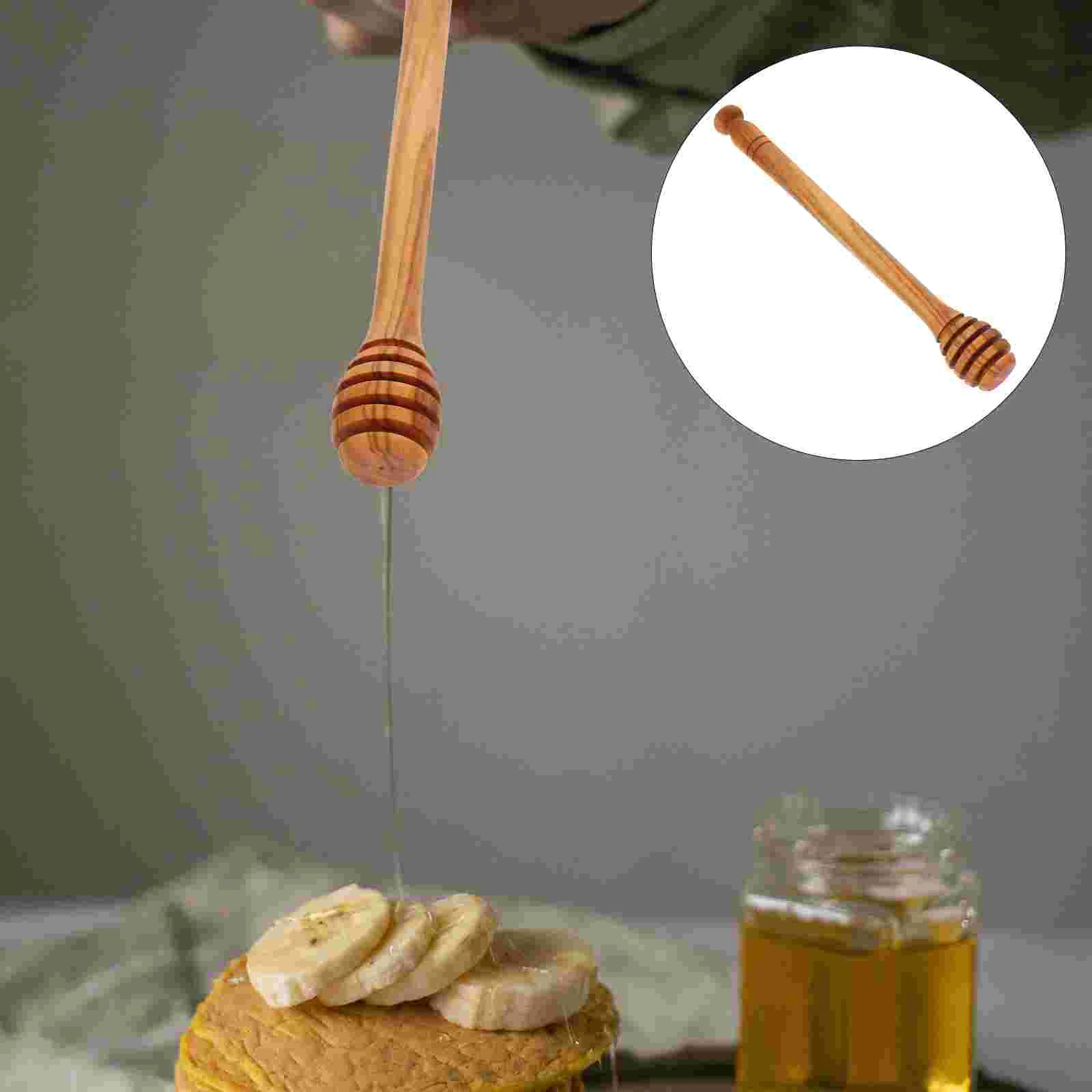 

Honey Mixing Stirrers Bee Coffee Spoons Wood Stirring Rods Reusable Dipper Sticks
