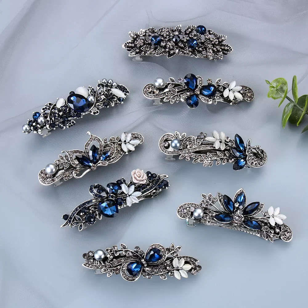 NEW Fashion Crystal Hair Clips Vintage Spring Hairpins Leaf Flowers Barrettes Elegant Women Headwear Luxury Hair Accessories 
NEW Fashion Crystal Hair Clips Vintage Spring Hairpins Leaf Flowers Barrettes Elegant Women Headwear Luxury Hair Accessories