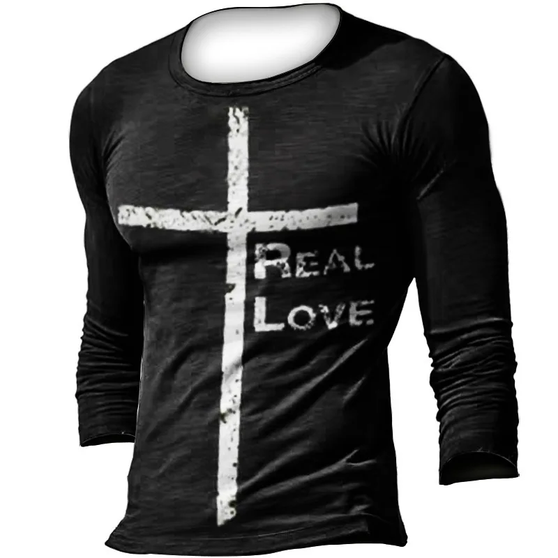 T-Shirt Men 3D Vintage Print Crucifix Shirt American Long Sleeve Loose O-Neck Spring Autumn Templar Tops Oversized Men's Clothes
T-Shirt Men 3D Vintage Print Crucifix Shirt American Long Sleeve Loose O-Neck Spring Autumn Templar Tops Oversized Men's Clothes