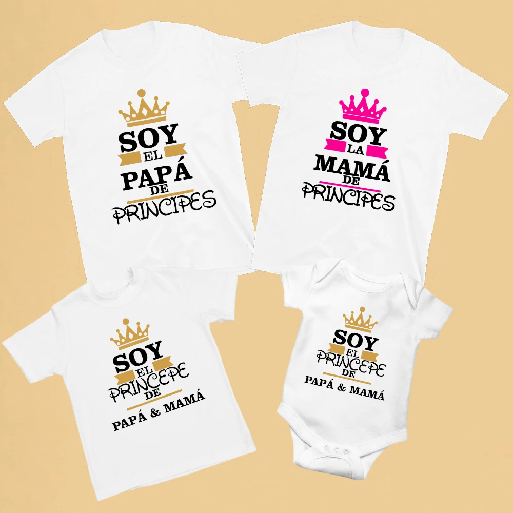 Princes Dad/Mom Father and Mother Prince Matching Family Shirts Dad Mom Kid Baby Matching T-shirt Baby Romper Family Group Shirt
Princes Dad/Mom Father and Mother Prince Matching Family Shirts Dad Mom Kid Baby Matching T-shirt Baby Romper Family Group Shirt