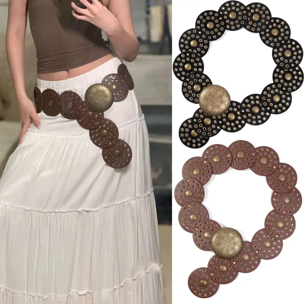 Y2K Disc Belts Vintage Cowboy Metal Buckle Hollow Belt Exaggerated Round Wide Belts for Women
Y2K Disc Belts Vintage Cowboy Metal Buckle Hollow Belt Exaggerated Round Wide Belts for Women