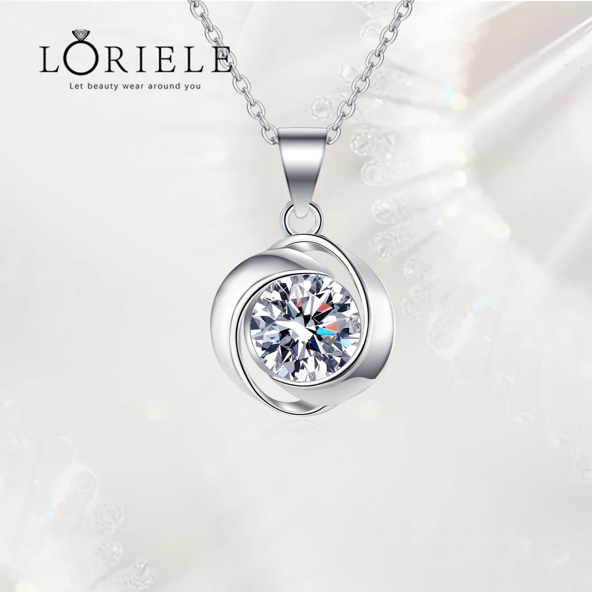 LORIELE Moissanite Necklace for Women 1CT Solitaire Moissanite Diamond Vortex Necklace Earrings Set 925 Silver Jewelry Sets
LORIELE Moissanite Necklace for Women 1CT Solitaire Moissanite Diamond Vortex Necklace Earrings Set 925 Silver Jewelry Sets