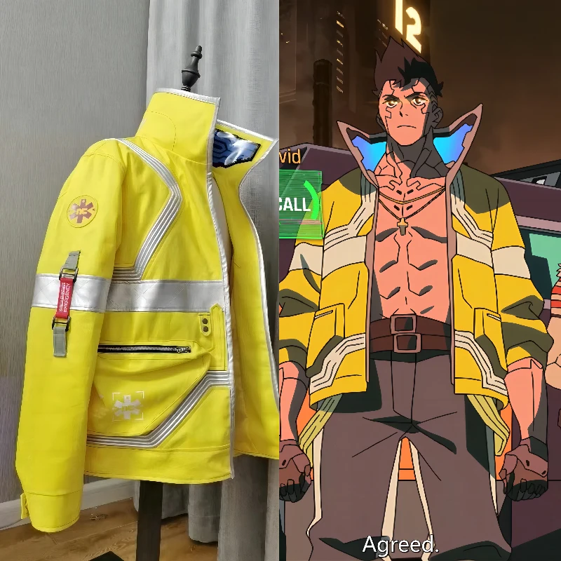Anime Edgerunners David Martinez Cosplay Costume Yellow Luminous Coat Cyberpunk Edgerunners Party Jackets Custom Made
Anime Edgerunners David Martinez Cosplay Costume Yellow Luminous Coat Cyberpunk Edgerunners Party Jackets Custom Made