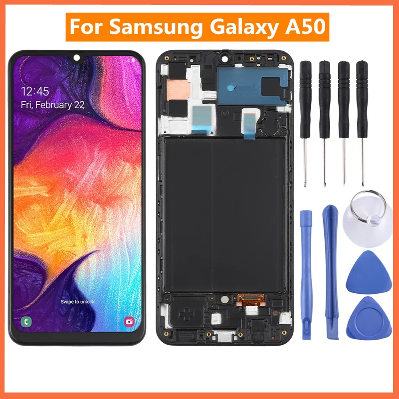 Super AMOLED Screen For Samsung Galaxy A50 LCD DisplayTouch Screen Digitizer Full Assembly Samsung A50 Screen Replacment 
Super AMOLED Screen For Samsung Galaxy A50 LCD DisplayTouch Screen Digitizer Full Assembly Samsung A50 Screen Replacment