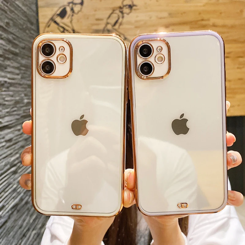 Electroplated Transparent Phone Case For iPhone 11 12 13 Mini Pro Max XR X XS Max 7 8 Plus Soft Clear Shockproof Back Cover
Electroplated Transparent Phone Case For iPhone 11 12 13 Mini Pro Max XR X XS Max 7 8 Plus Soft Clear Shockproof Back Cover