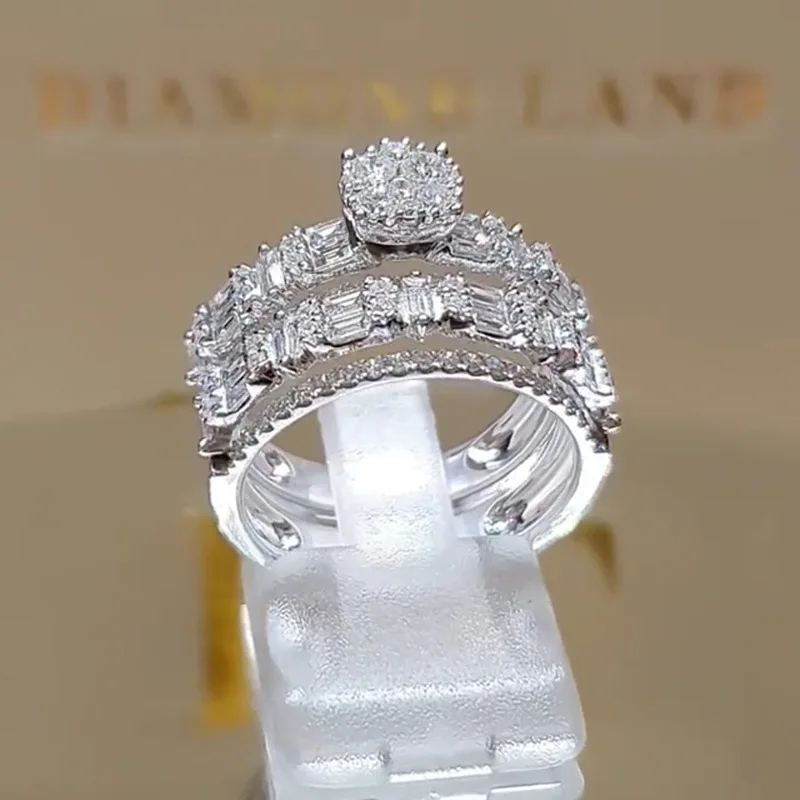 2022 Luxury Diamond Ring Cubic Zirconia Design Women's Rings for Engagement Wedding Luxury Silver Color Band New Trendy Jewelry
2022 Luxury Diamond Ring Cubic Zirconia Design Women's Rings for Engagement Wedding Luxury Silver Color Band New Trendy Jewelry