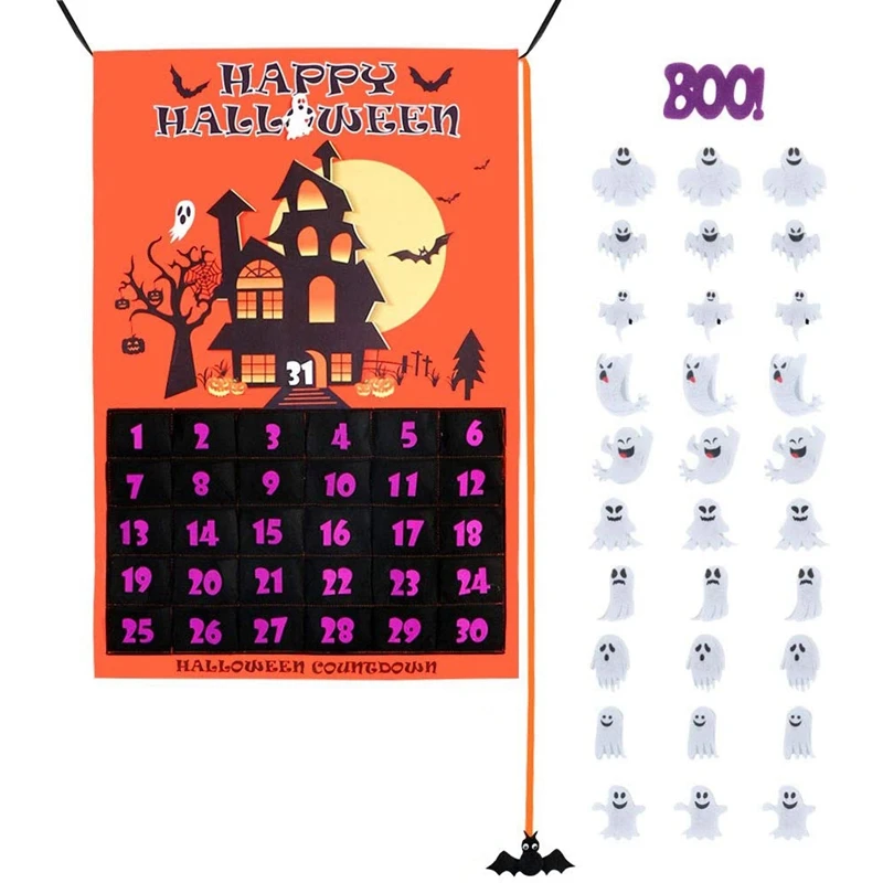 Halloween Advent Calendar For Kids,31 Days Hanging Countdown Calendar With 30Pcs Ghosts For Halloween Home Door Wall
Halloween Advent Calendar For Kids,31 Days Hanging Countdown Calendar With 30Pcs Ghosts For Halloween Home Door Wall