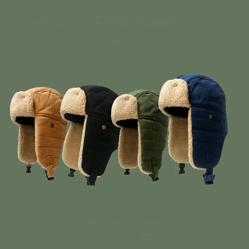 

Winter Fur Baseball Cap With Ear Protection Chapka Femme Russe fourrure Russian Gorro Orejas Czapki Damskie Zimowe Caps