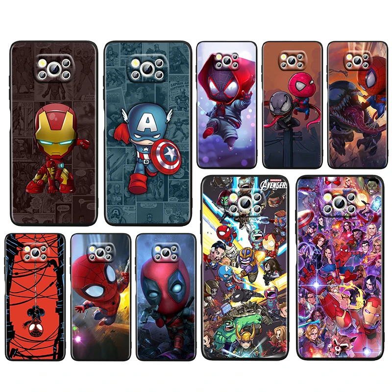 Marvel Avengers Hero Cute Case For Xiaomi Poco M4 X3 F3 GT NFC M3 C3 M2 F2 F1 X2 Pro Silicone TPU Black Phone Cover Capa
Marvel Avengers Hero Cute Case For Xiaomi Poco M4 X3 F3 GT NFC M3 C3 M2 F2 F1 X2 Pro Silicone TPU Black Phone Cover Capa