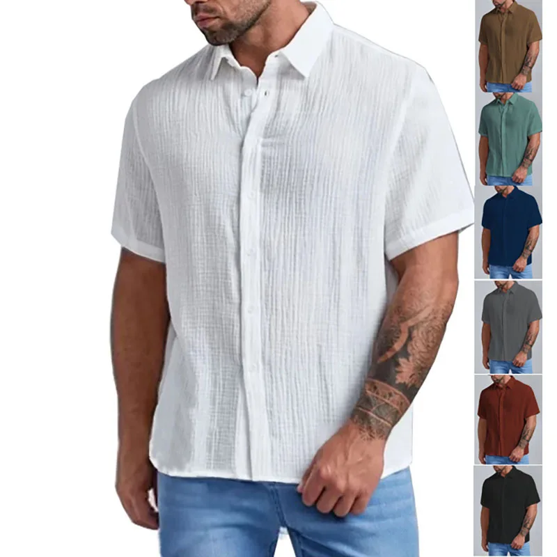 Cotton Blusas Roupas Camisa Masculina Shirts for Men Clothing Ropa Camisas De Hombre Chemise Homme Pleated Summer Blouses
Cotton Blusas Roupas Camisa Masculina Shirts for Men Clothing Ropa Camisas De Hombre Chemise Homme Pleated Summer Blouses
