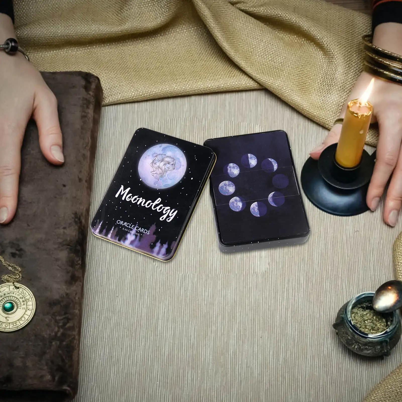 44 Moonology Oracle Cards Tarot Casual Board Game Cards In Iron Box English Version With Pdf Instructions High-Quality
44 Moonology Oracle Cards Tarot Casual Board Game Cards In Iron Box English Version With Pdf Instructions High-Quality