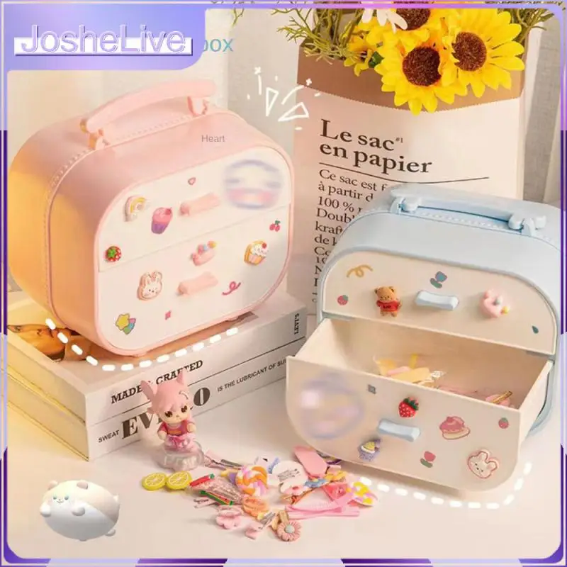 Headwear Jewelry Storage Box Pink/blue Jewelry Cosmetics Box Storage Tools Book Table Arrangement Girl Heart Storage Box Student
Headwear Jewelry Storage Box Pink/blue Jewelry Cosmetics Box Storage Tools Book Table Arrangement Girl Heart Storage Box Student