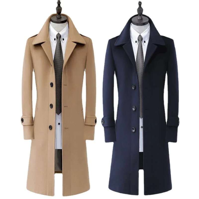 

Winter Men'S Wool Coat High-Grade Design Middle-Aged And Young Clothes Erkek KışLıK Mont Kaban Nuevo En Abrigos Y Chaquetas