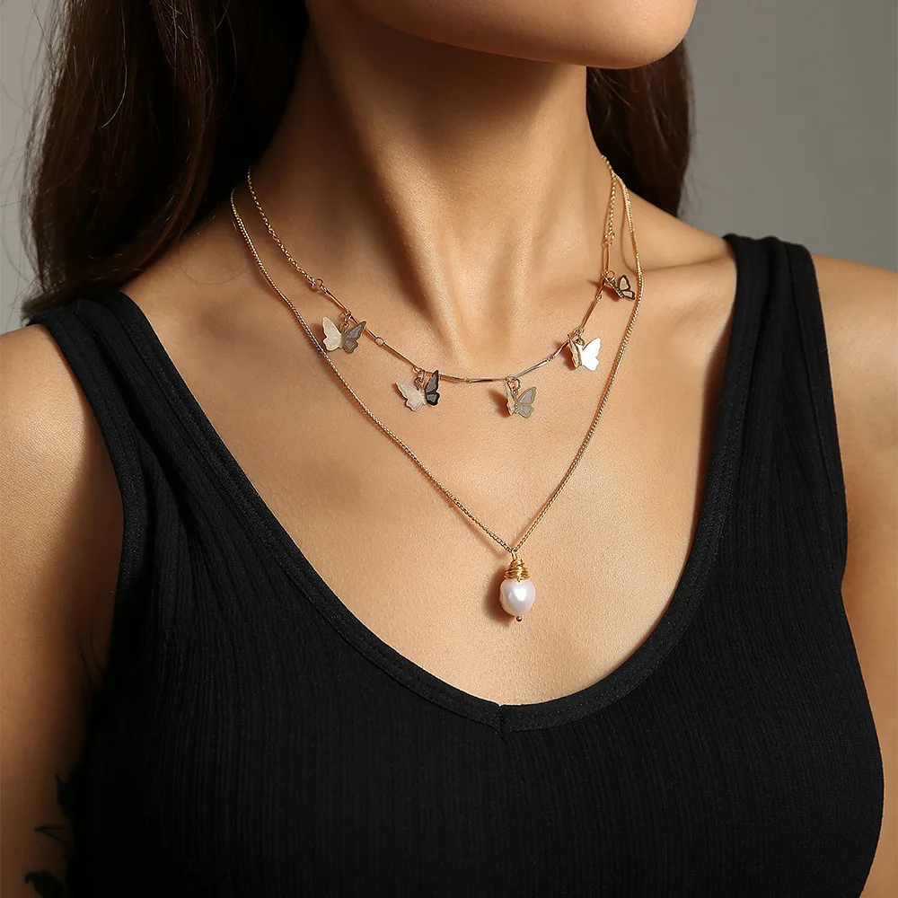 Wholesale Fashion Natural Freshwater Pearl Necklace Choker Chain Classic Gold Small Butterfly
Wholesale Fashion Natural Freshwater Pearl Necklace Choker Chain Classic Gold Small Butterfly