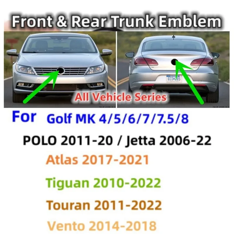 2Pcs ABS Car Front Grill Badge & Trunk Lid Emblem Cover Stickers For Golf MK4 5 6 7 7.5 8 POLO Jetta Tiguan Atlas Touran Vento
2Pcs ABS Car Front Grill Badge & Trunk Lid Emblem Cover Stickers For Golf MK4 5 6 7 7.5 8 POLO Jetta Tiguan Atlas Touran Vento