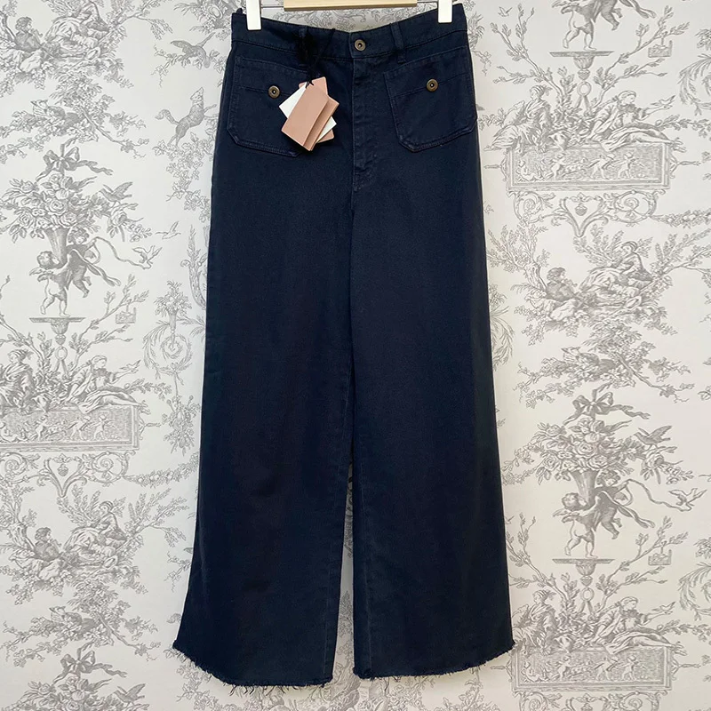 23 Women Vintage Pure Cotton Denim Pants Fashion Washed Basic Straight Wide Leg Jeans High Waist Loose Cargo Trousers Streetwear
23 Women Vintage Pure Cotton Denim Pants Fashion Washed Basic Straight Wide Leg Jeans High Waist Loose Cargo Trousers Streetwear