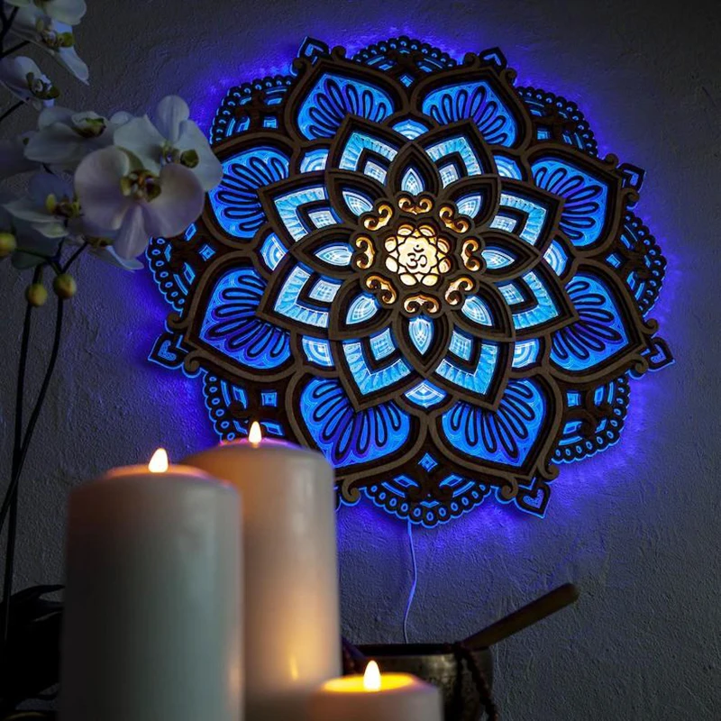 Mandala Yoga Room Night Light LED Multilayered Laser Cut Carved Light LED Elegant Wooden Mandala Hanging Lamp Dropshipping
Mandala Yoga Room Night Light LED Multilayered Laser Cut Carved Light LED Elegant Wooden Mandala Hanging Lamp Dropshipping