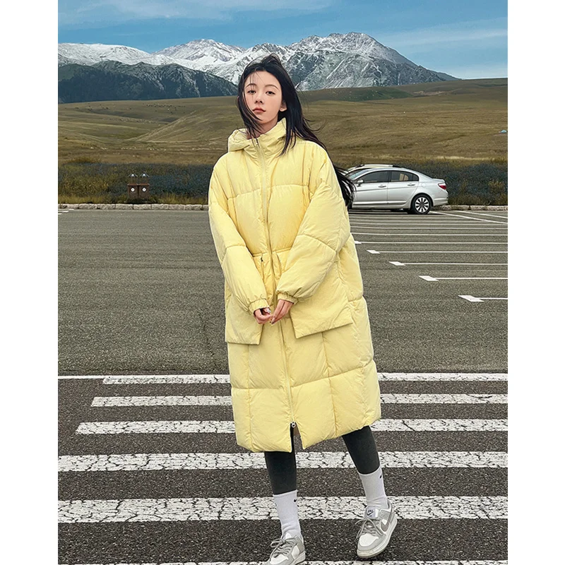 Women's Tops Yellow Down Jacket Hooded Long Cotton Clothes Winter Korean Fashion Leisure Big Pocket Warm Thicken Windproof Coat
Women's Tops Yellow Down Jacket Hooded Long Cotton Clothes Winter Korean Fashion Leisure Big Pocket Warm Thicken Windproof Coat