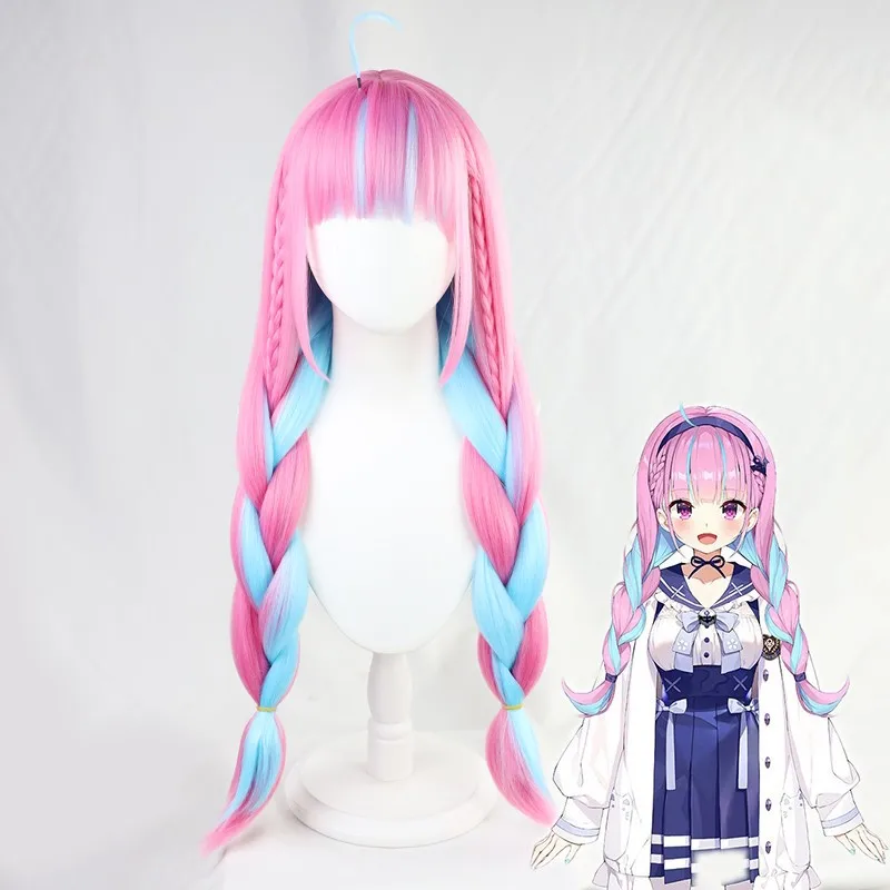 Парик для косплея аниме Hololive Vtuber Minato Aqua, термостойкие синтетические искусственные волосы для костюма, 65 см, коса розового и голубого цвета
Парик для косплея аниме Hololive Vtuber Minato Aqua, термостойкие синтетические искусственные волосы для костюма, 65 см, коса розового и голубого цвета
