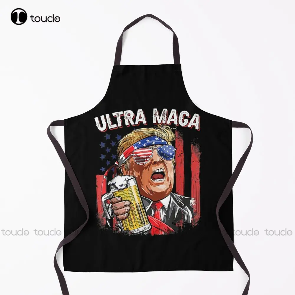 

The Great Maga King Funny Trump Beer Us Flag Ultra Mega King Apron Proud To Be Ultra Maga Bbq Apron Custom Cooking Aprons New